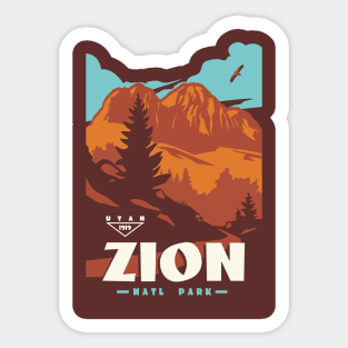 Utah Zion National Park Apparel Sticker